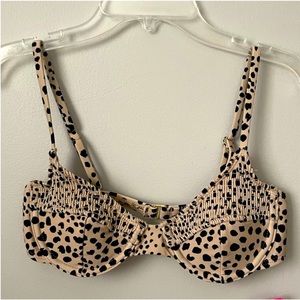 underwire cheetah bikini top nwot